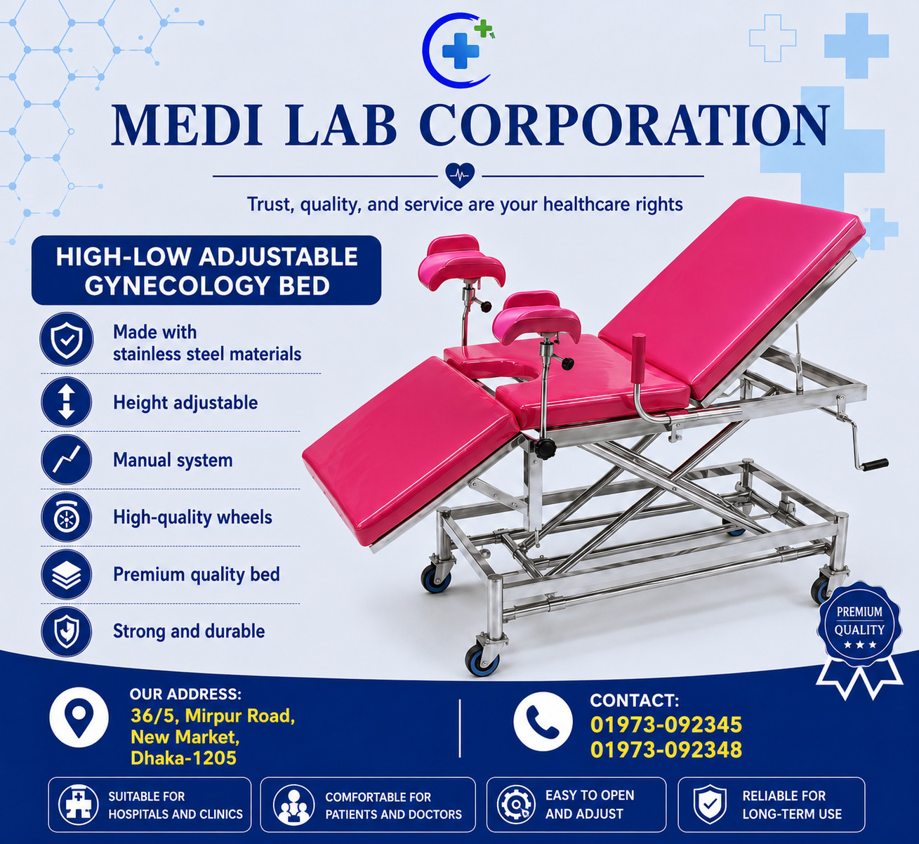 Gynecology Examination Bed